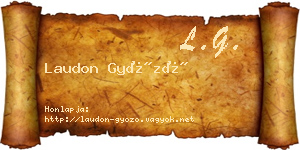 Laudon Győző névjegykártya